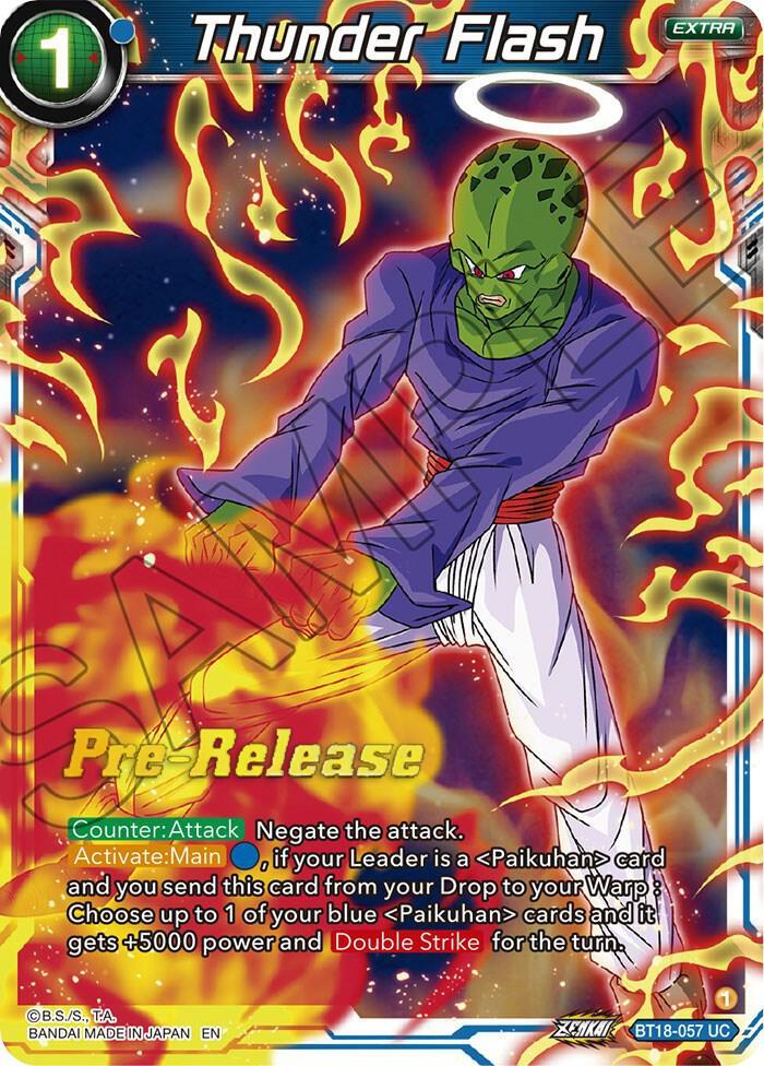 Thunder Flash — Dawn of the Z-Legends Pre-Release Cards — Dragon Ball Super: Masters