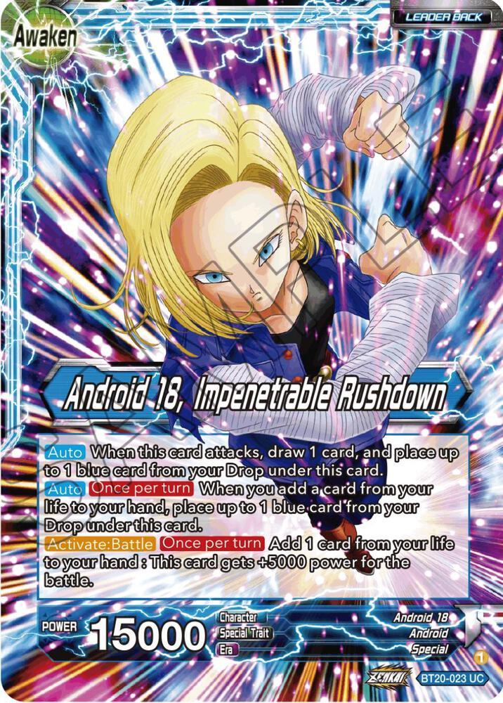 Android 18 // Android 18, Impenetrable Rushdown — Power Absorbed — Dragon Ball Super: Masters