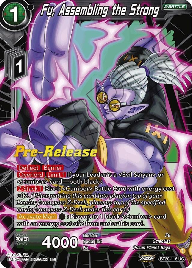 Fu, Assembling the Strong — Power Absorbed Pre-Release Cards — Dragon Ball Super: Masters