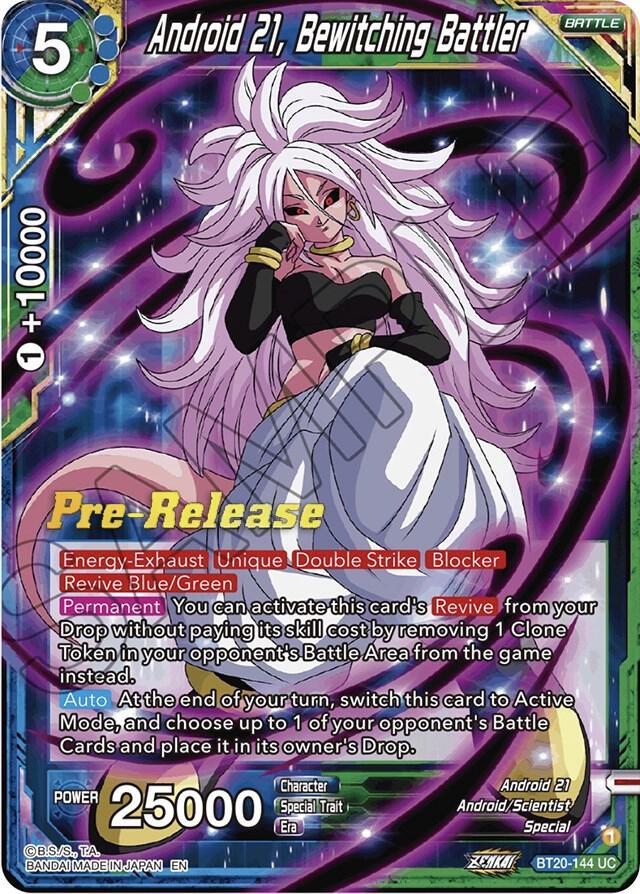 Android 21, Bewitching Battler — Power Absorbed Pre-Release Cards — Dragon Ball Super: Masters