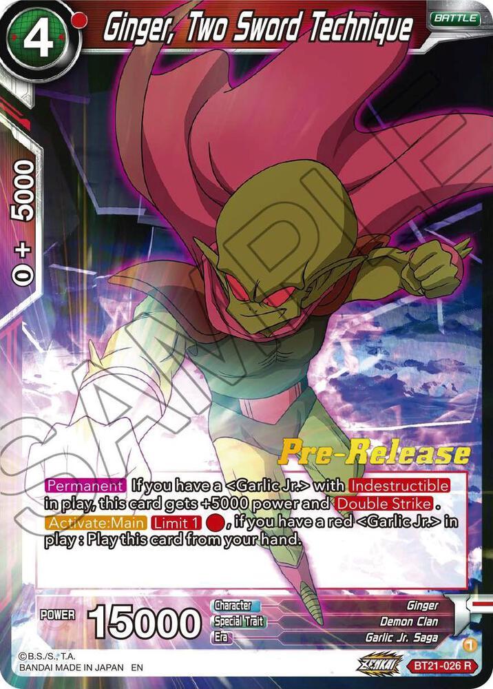 Ginger, Two Sword Technique — Wild Resurgence Pre-Release Cards — Dragon Ball Super: Masters