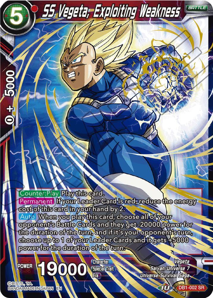 SS Vegeta, Exploiting Weakness (Reprint) — Battle Evolution Booster — Dragon Ball Super: Masters