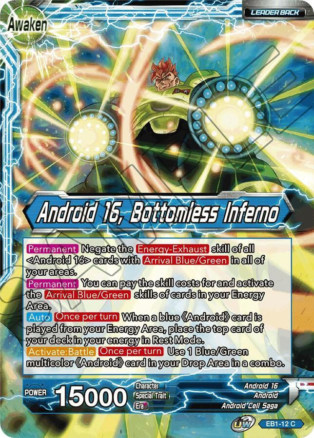 Android 16 // Android 16, Bottomless Inferno — Battle Evolution Booster — Dragon Ball Super: Masters