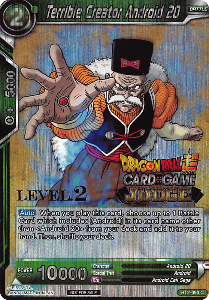 Terrible Creator Android 20 (Level 2) — Judge Promotion Cards — Dragon Ball Super: Masters