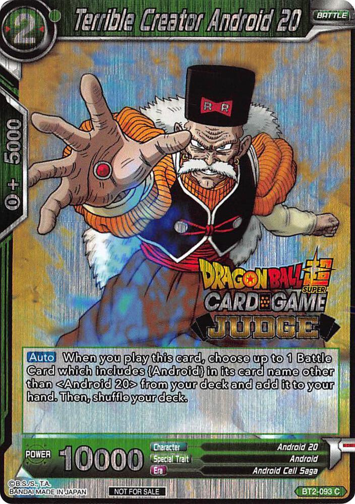 Terrible Creator Android 20 — Judge Promotion Cards — Dragon Ball Super: Masters