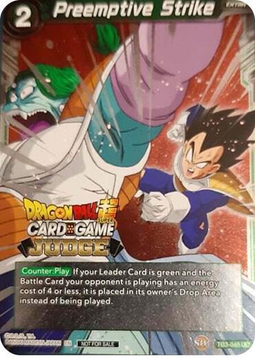 Preemptive Strike — Judge Promotion Cards — Dragon Ball Super: Masters