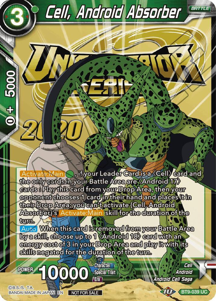 Cell, Android Absorber — Tournament Promotion Cards — Dragon Ball Super: Masters