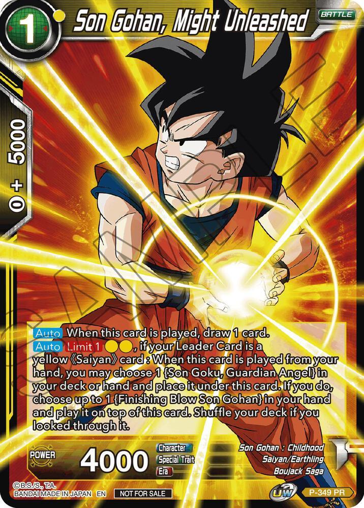 Son Gohan, Might Unleashed — Tournament Promotion Cards — Dragon Ball Super: Masters