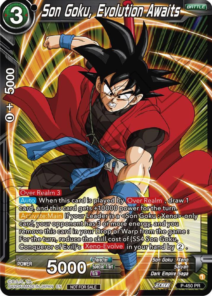 Son Goku, Evolution Awaits — Tournament Promotion Cards — Dragon Ball Super: Masters