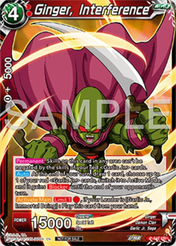 Ginger, Interference — Tournament Promotion Cards — Dragon Ball Super: Masters