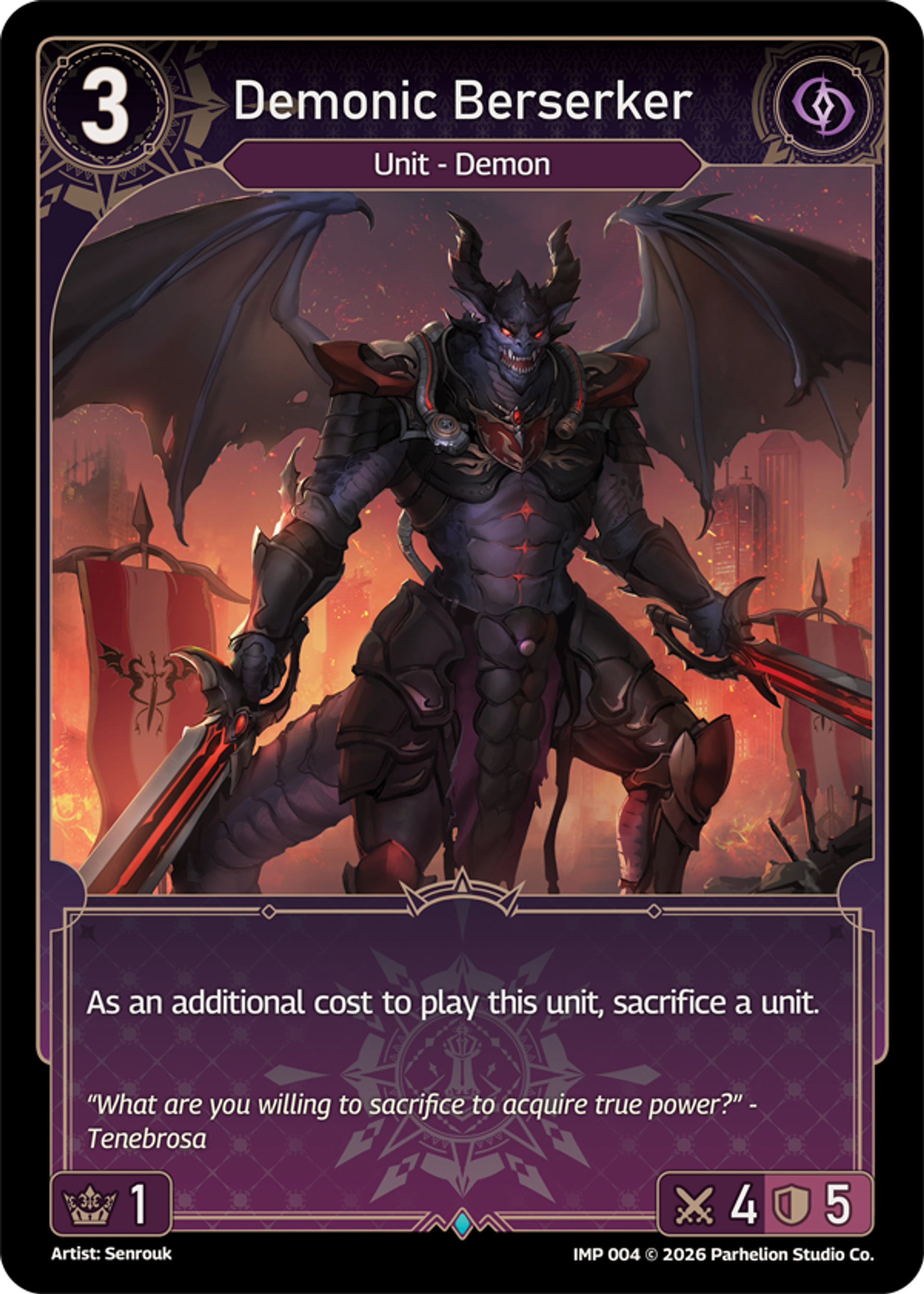 Demonic Berserker — Imperion 1st Ed — Echoes of Astra