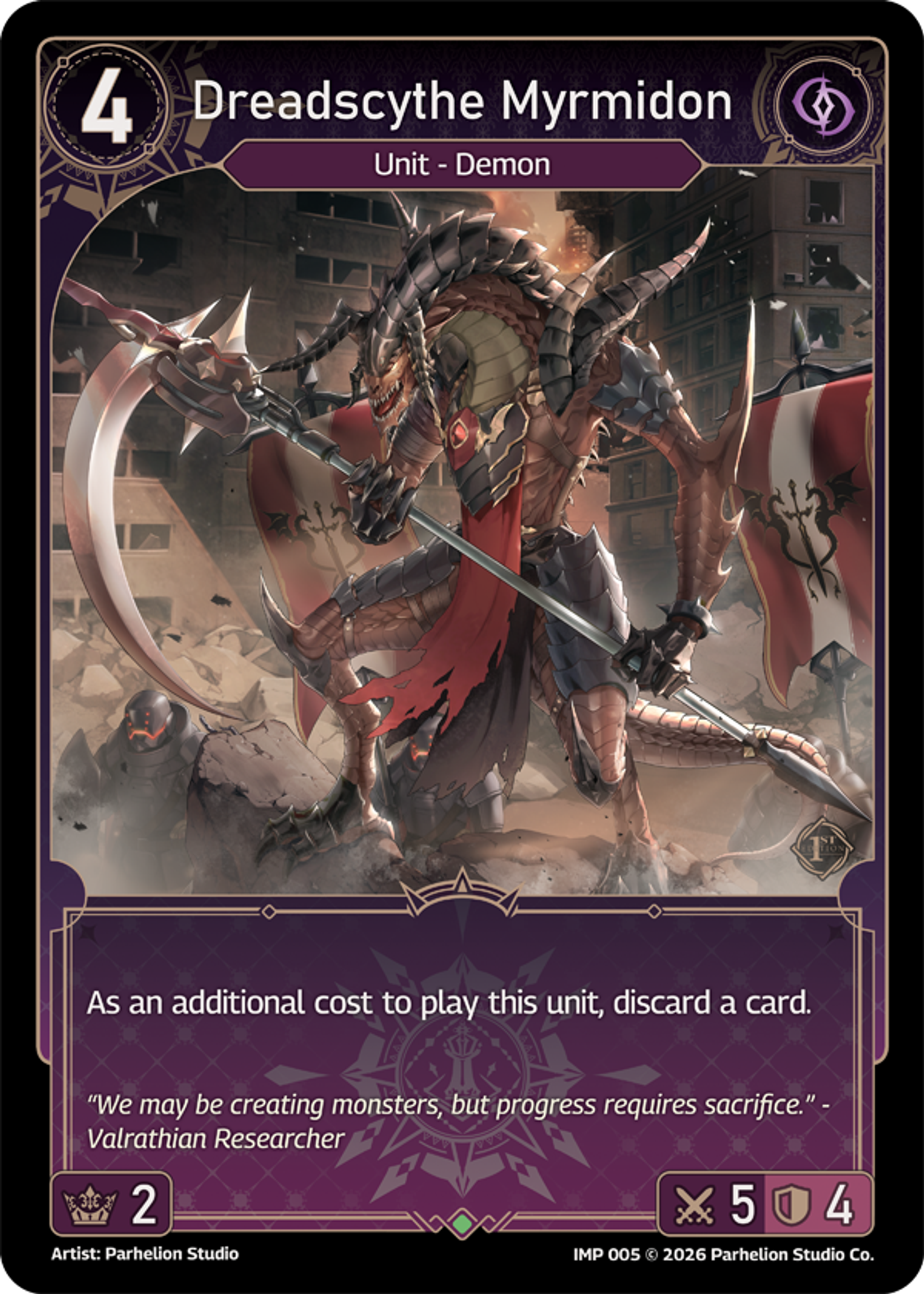 Dreadscythe Myrmidon — Imperion 1st Ed — Echoes of Astra