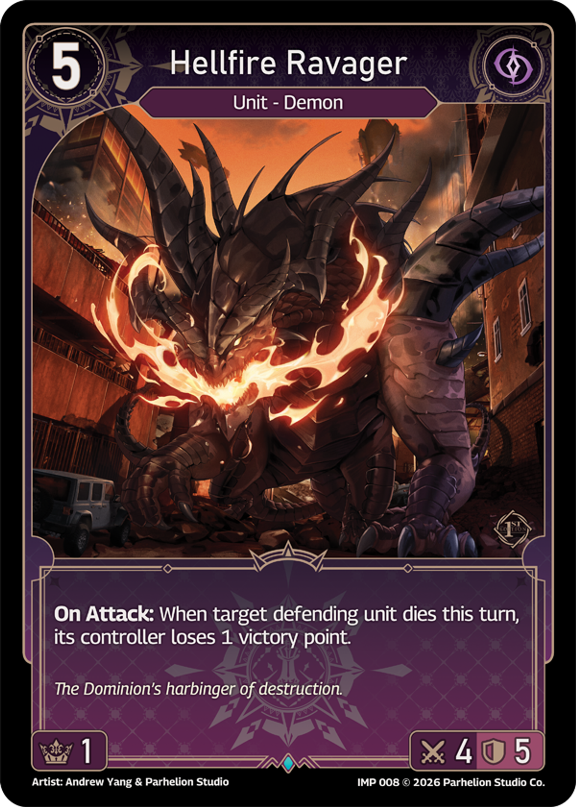 Hellfire Ravager — Imperion 1st Ed — Echoes of Astra
