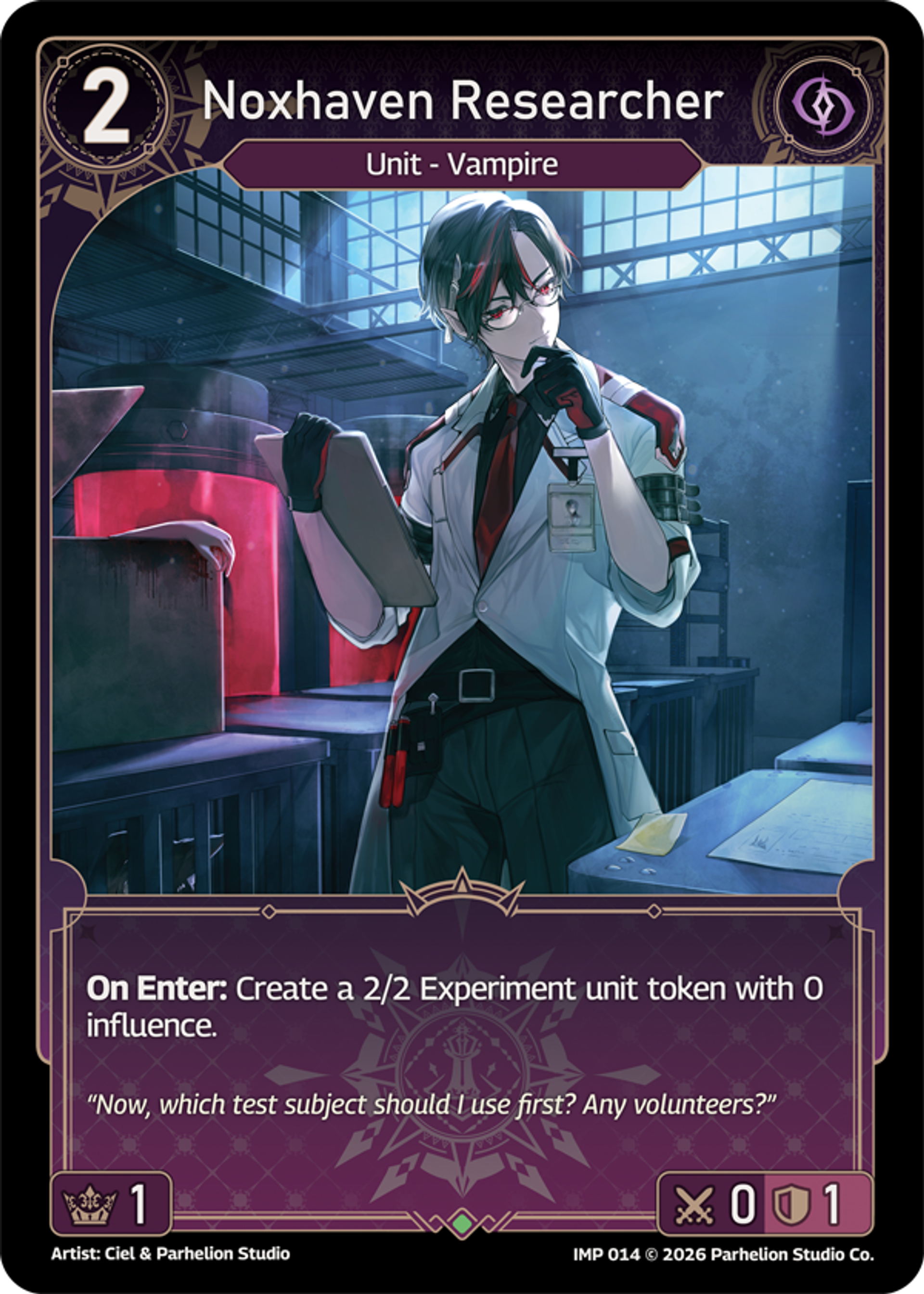 Noxhaven Researcher — Imperion 1st Ed — Echoes of Astra