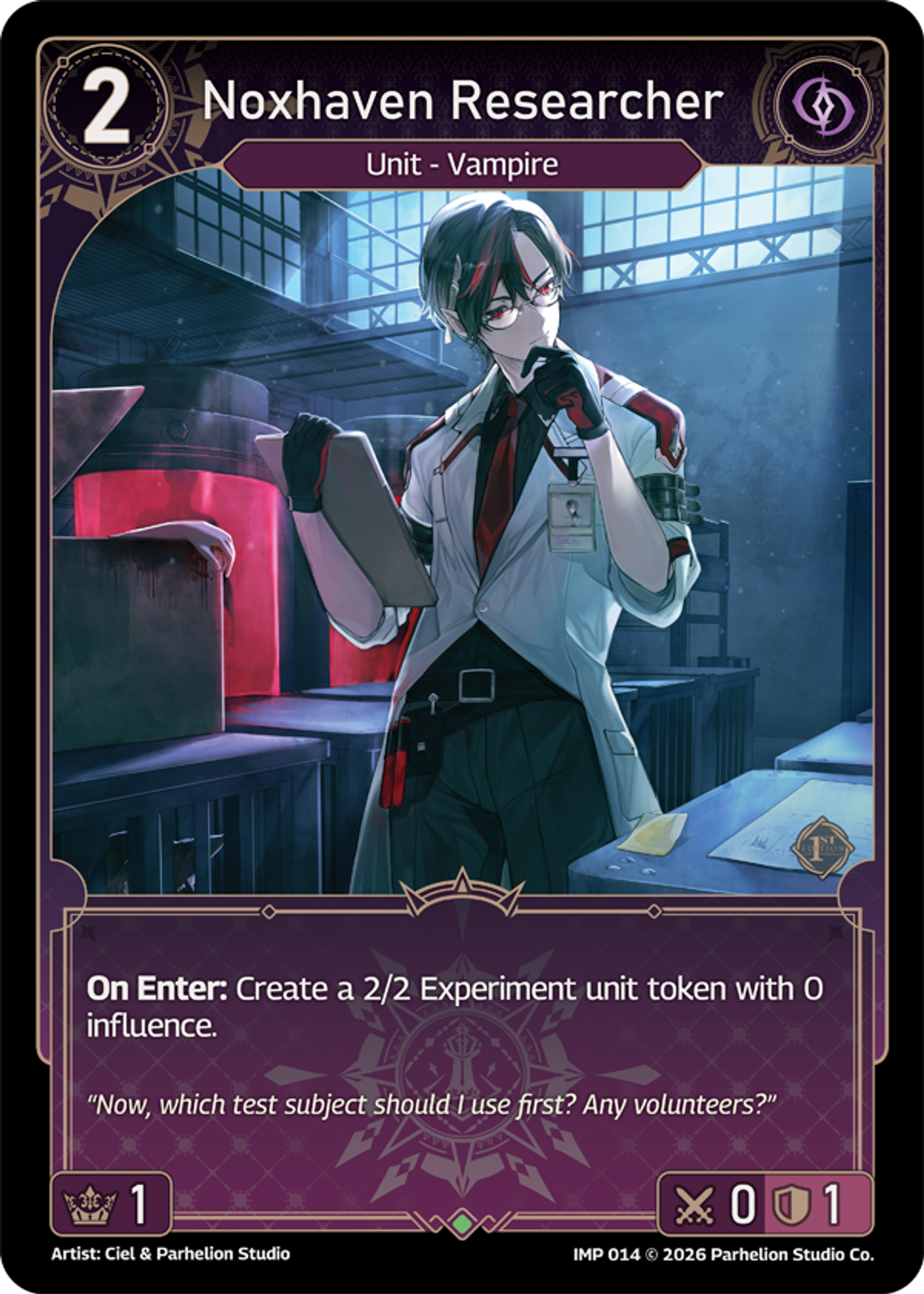 Noxhaven Researcher — Imperion 1st Ed — Echoes of Astra