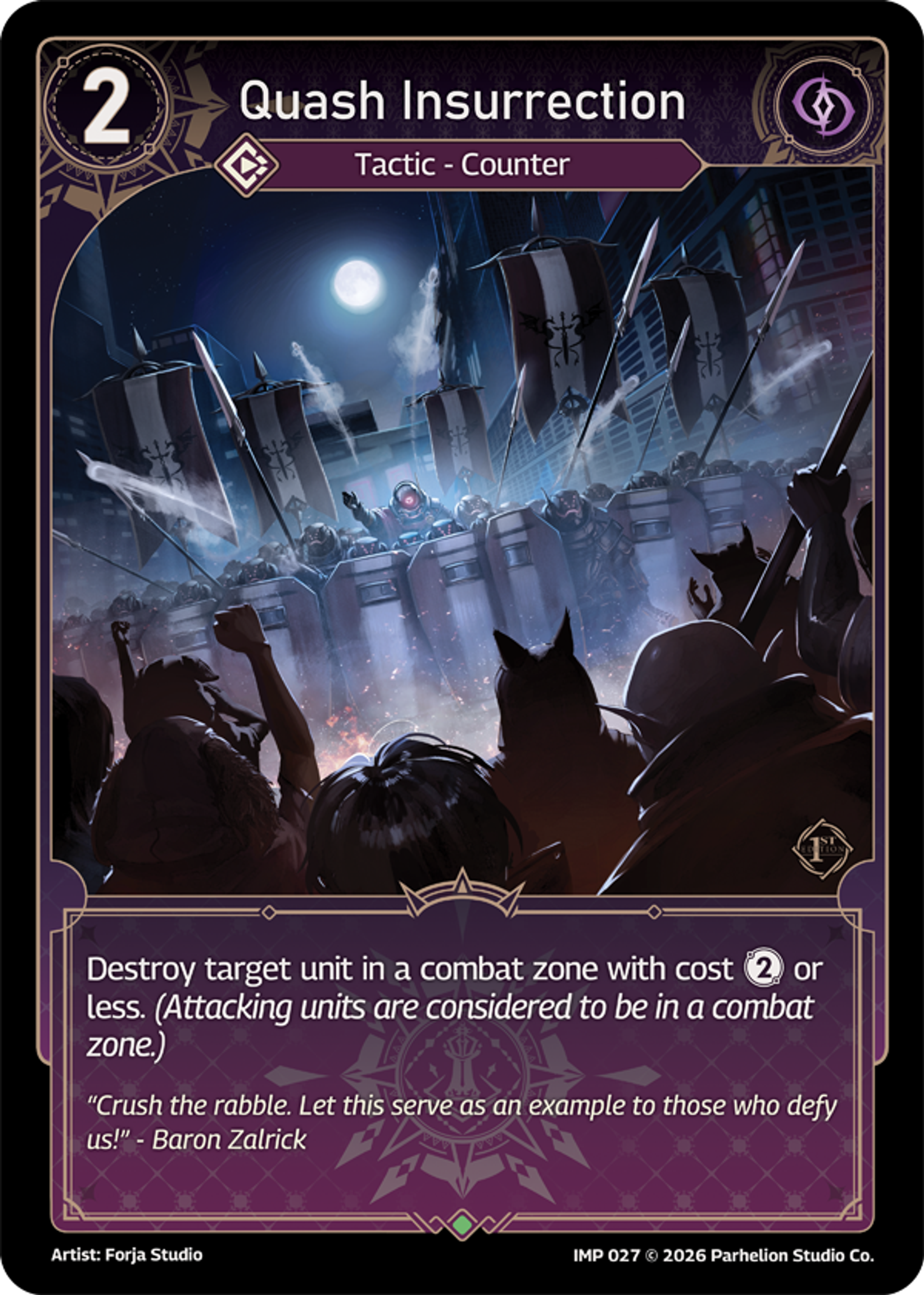 Quash Insurrection — Imperion 1st Ed — Echoes of Astra