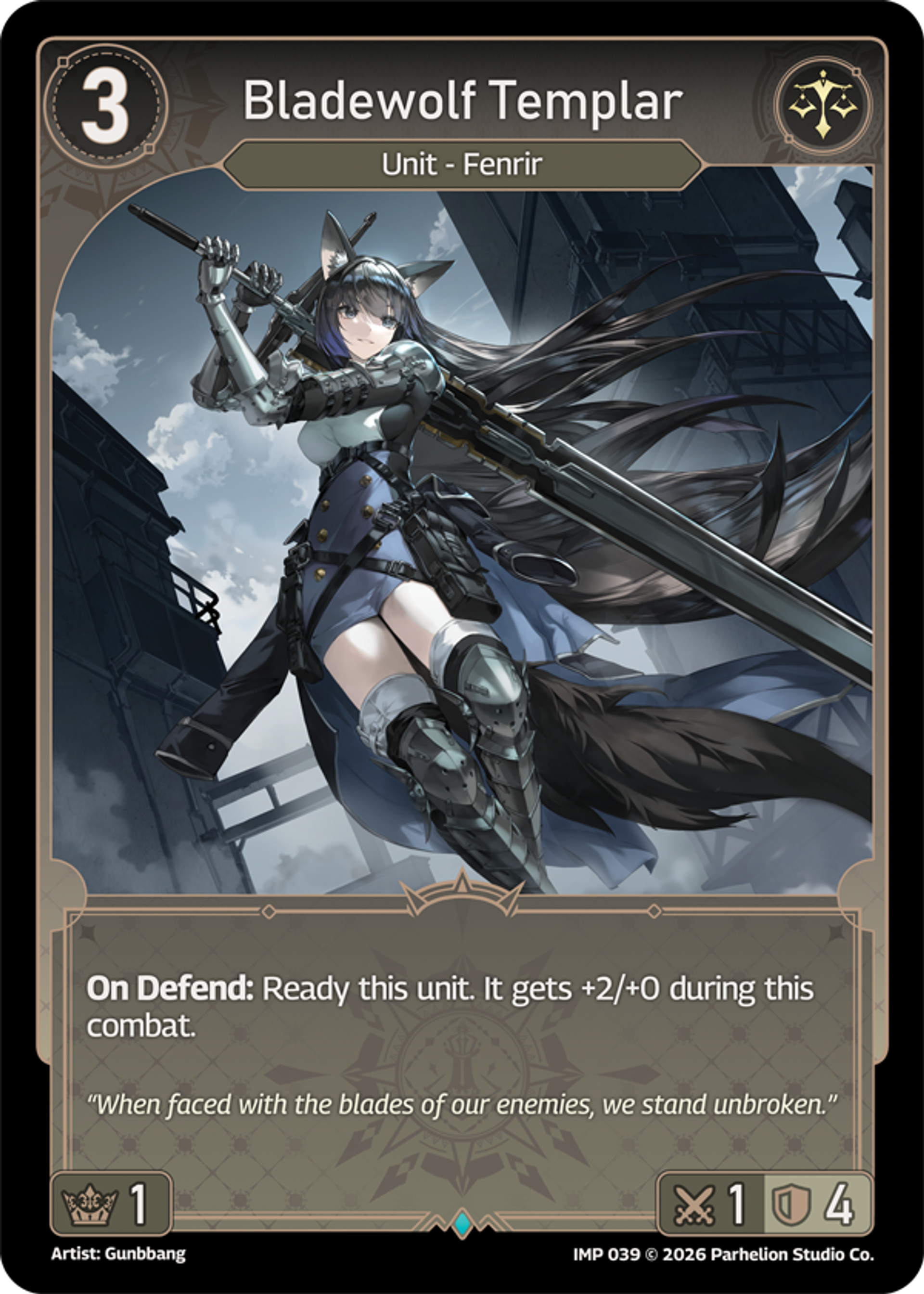 Bladewolf Templar — Imperion — Echoes of Astra
