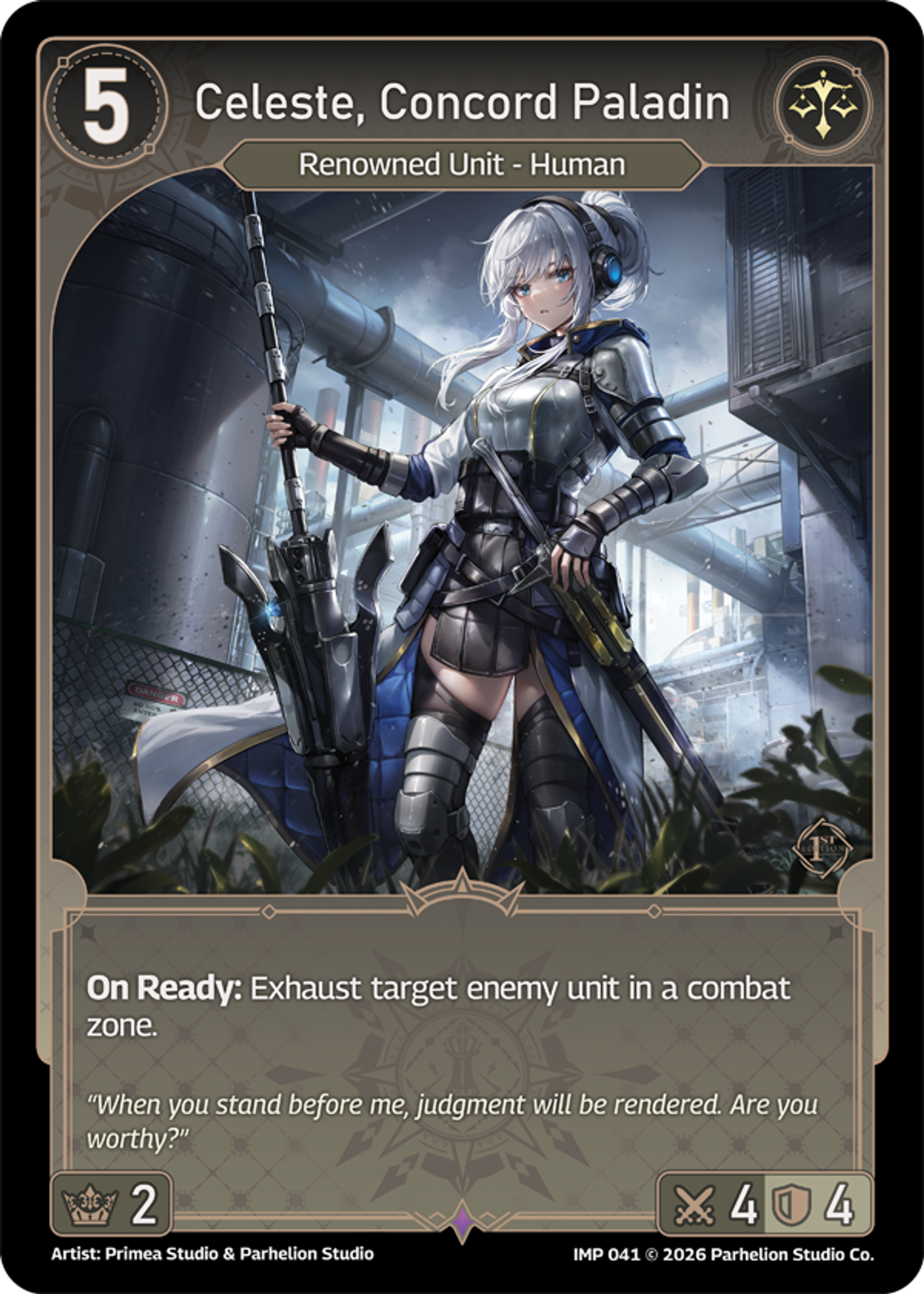 Celeste, Concord Paladin — Imperion 1st Ed — Echoes of Astra