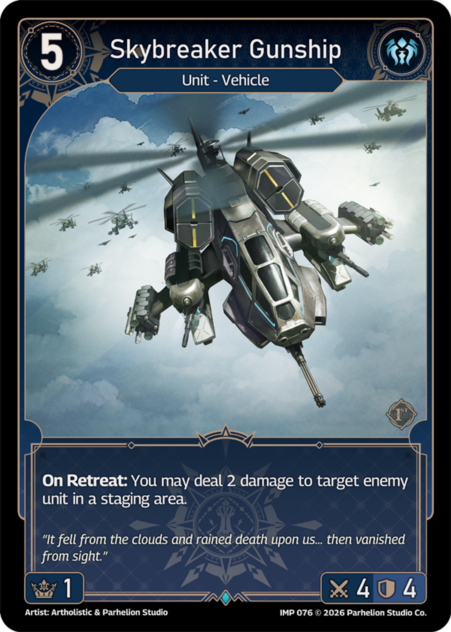 Skybreaker Gunship — Imperion 1st Ed — Echoes of Astra