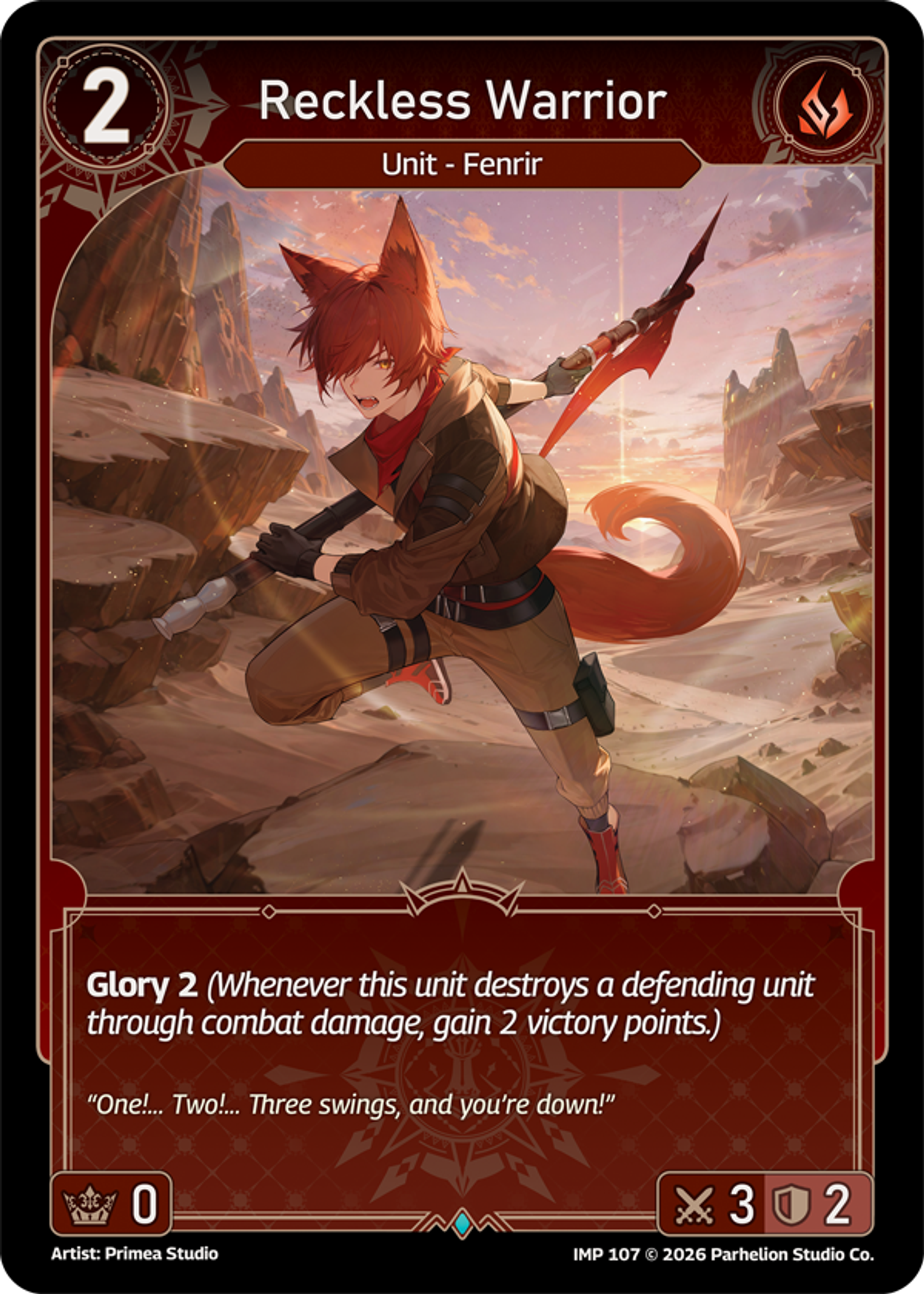 Reckless Warrior — Imperion — Echoes of Astra