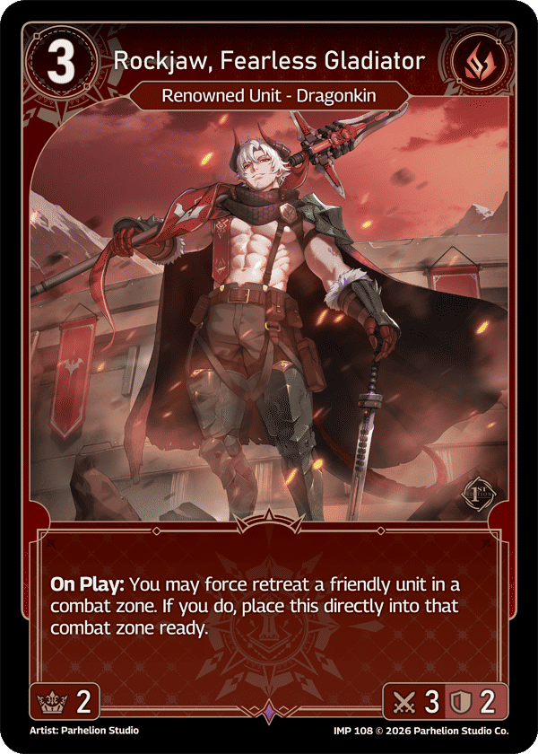 Rockjaw, Fearless Gladiator — Imperion 1st Ed — Echoes of Astra