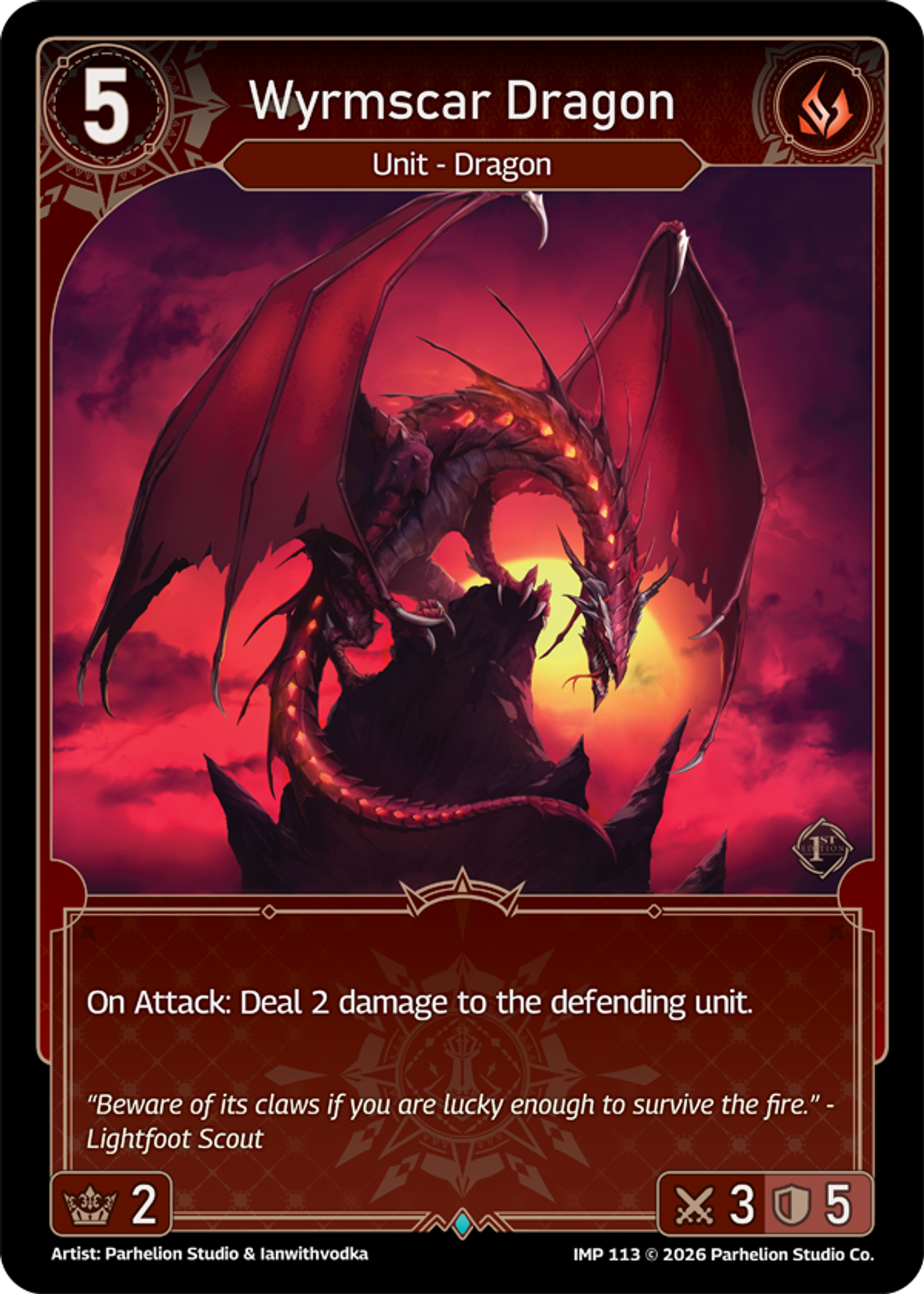 Wyrmscar Dragon — Imperion 1st Ed — Echoes of Astra