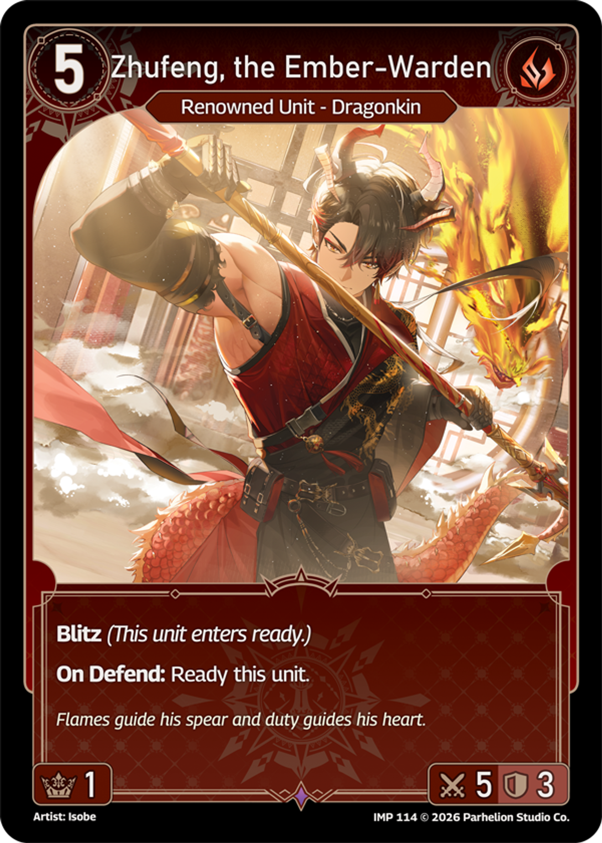 Zhufeng, the Ember-Warden — Imperion — Echoes of Astra