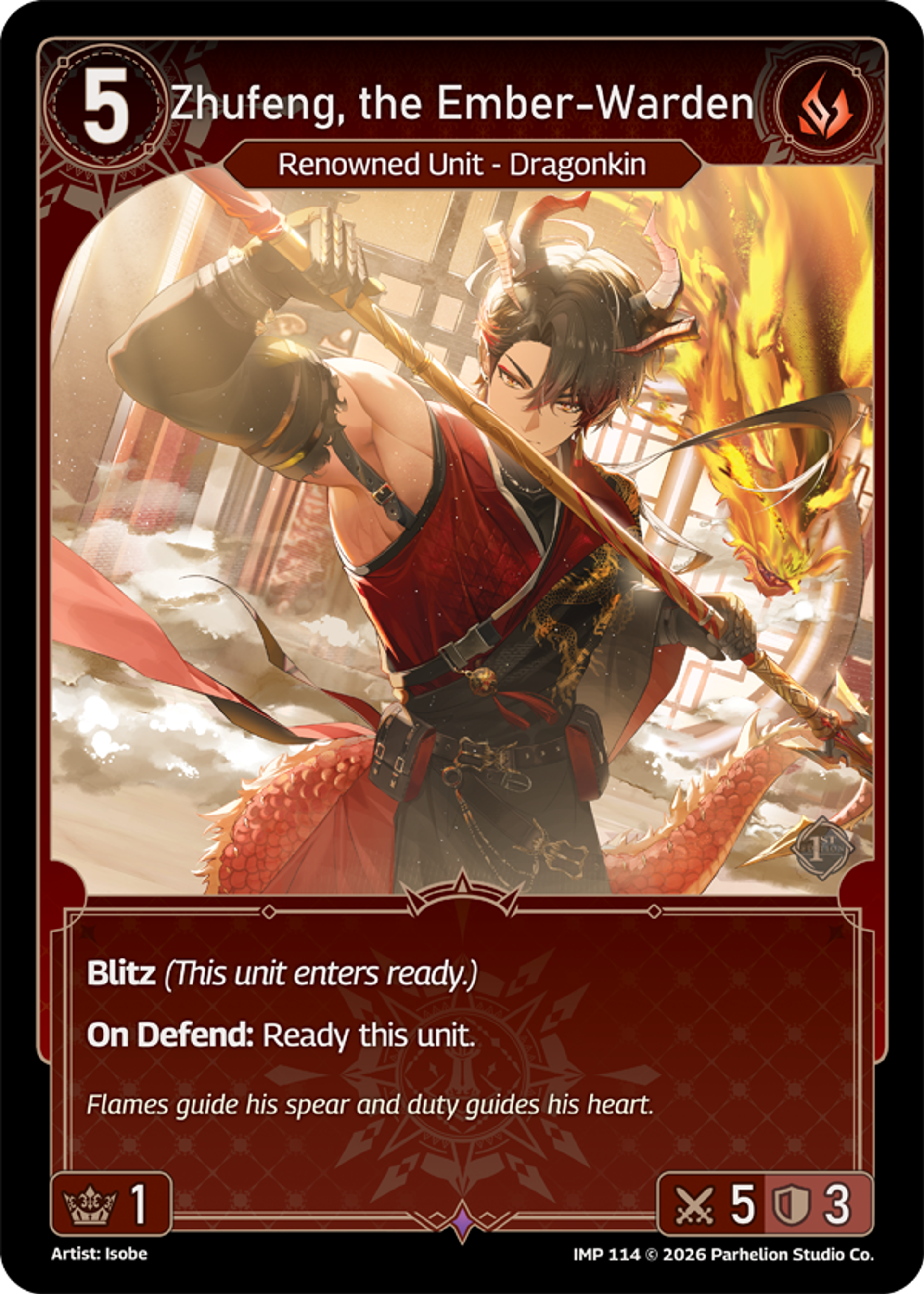 Zhufeng, the Ember-Warden — Imperion 1st Ed — Echoes of Astra