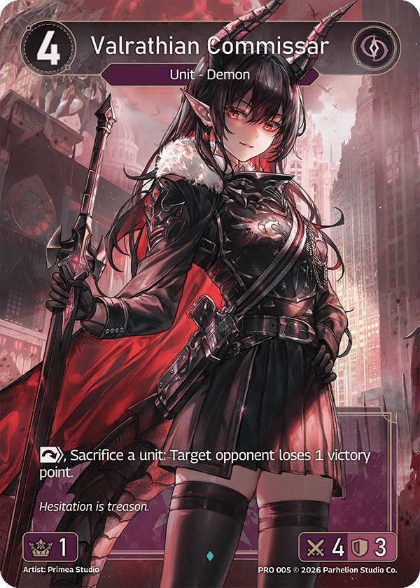 Valrathian Commissar — Promo — Echoes of Astra