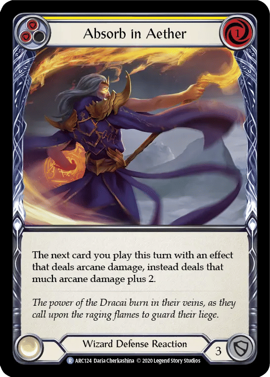 Absorb in Aether (Yellow) — Arcane Rising - Unlimited — Flesh and Blood