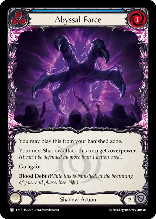 Abyssal Force (Blue) — Usurp the Shadow Throne — Flesh and Blood