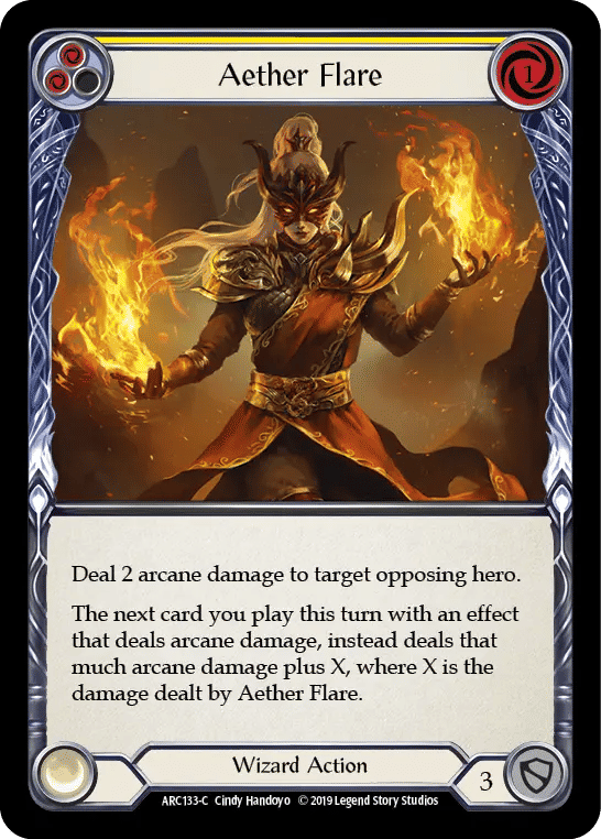 Aether Flare (Yellow) — Arcane Rising — Flesh and Blood
