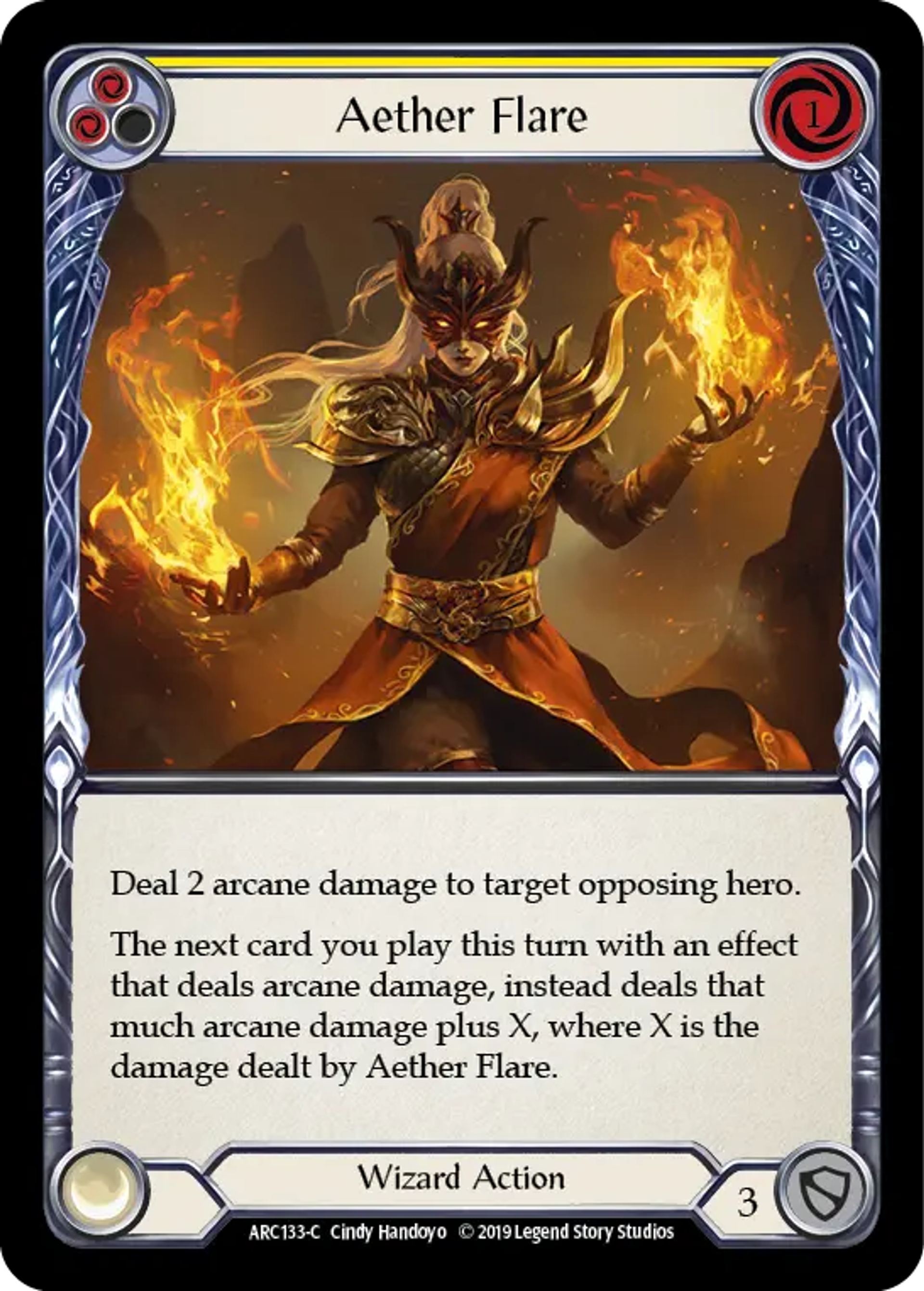 Aether Flare (Yellow) — Arcane Rising — Flesh and Blood