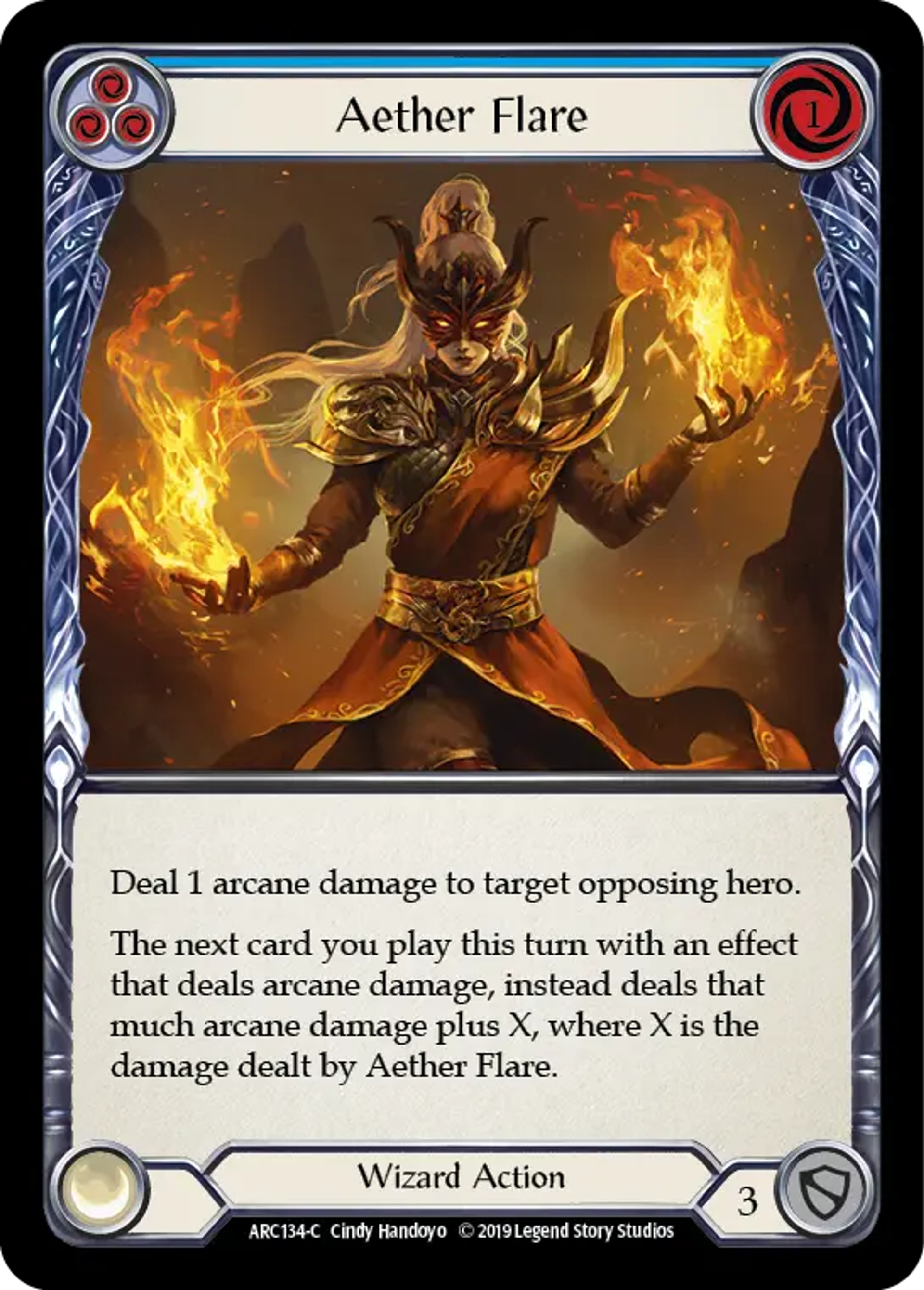 Aether Flare (Blue) — Arcane Rising — Flesh and Blood