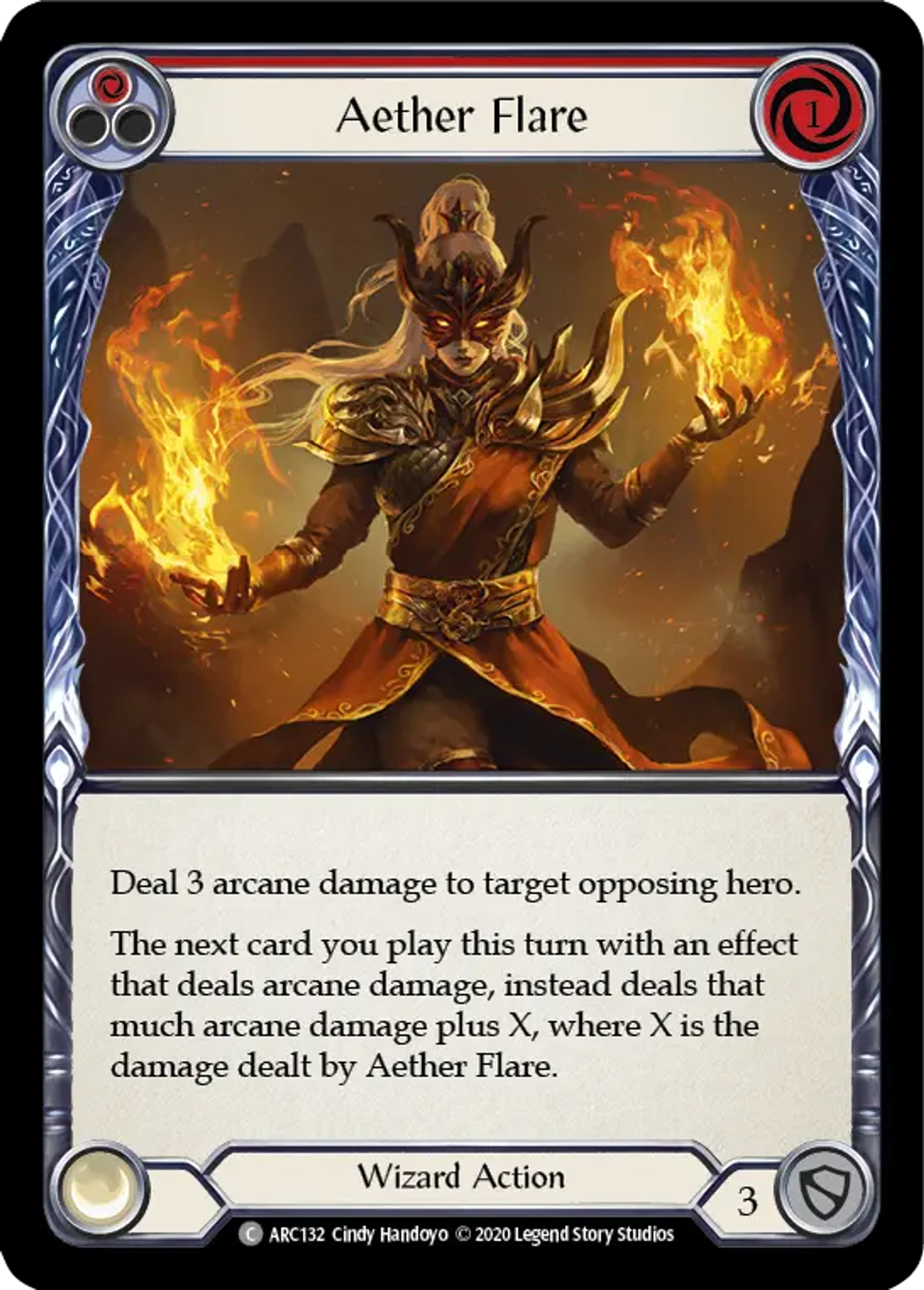 Aether Flare (Red) — Arcane Rising - Unlimited — Flesh and Blood