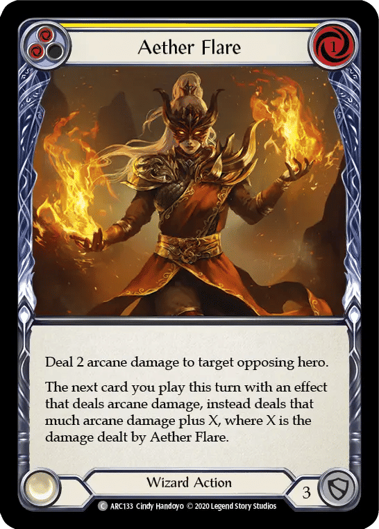 Aether Flare (Yellow) — Arcane Rising - Unlimited — Flesh and Blood