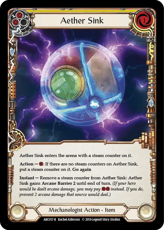 Aether Sink (Yellow) — Arcane Rising — Flesh and Blood