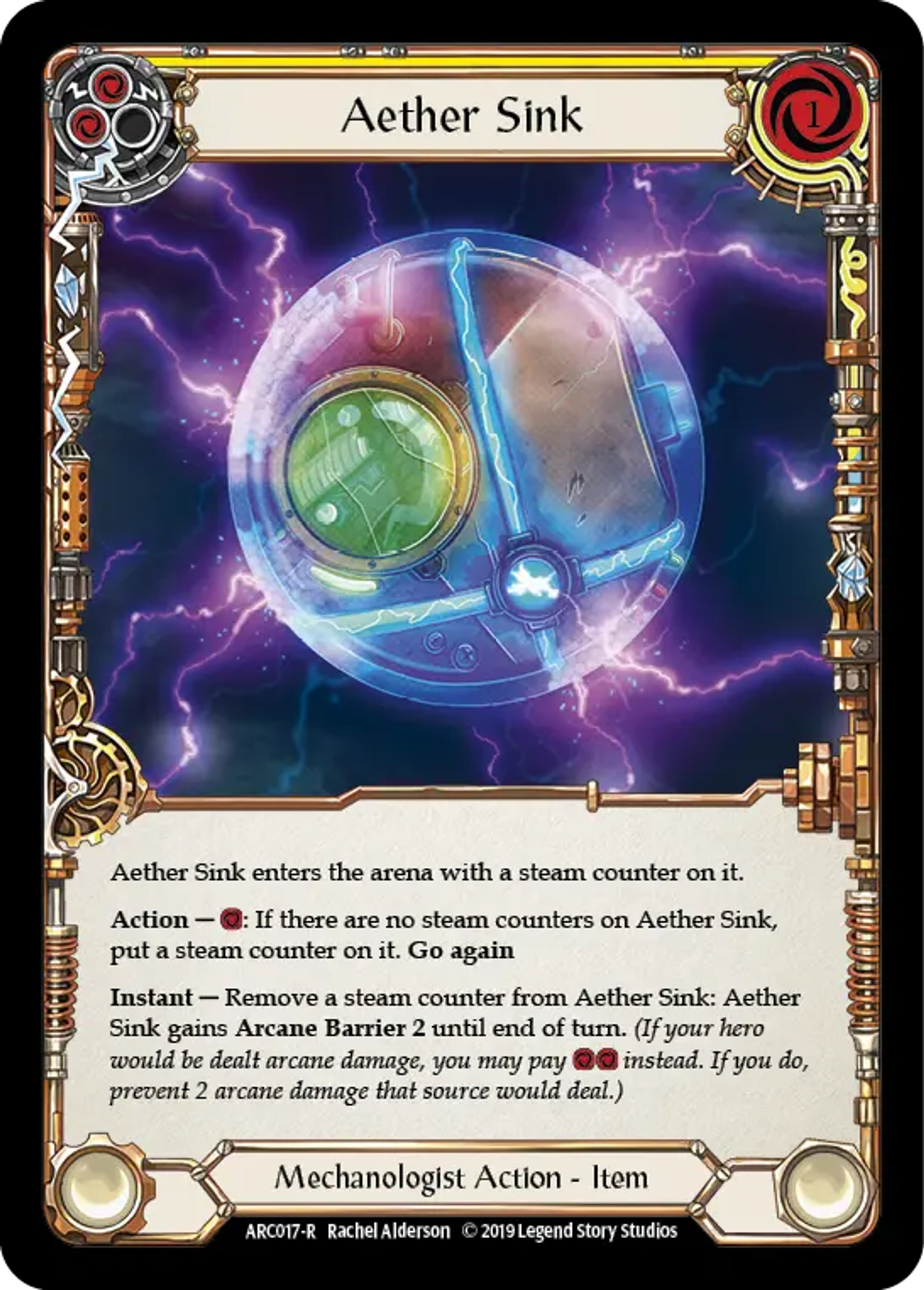Aether Sink (Yellow) — Arcane Rising — Flesh and Blood