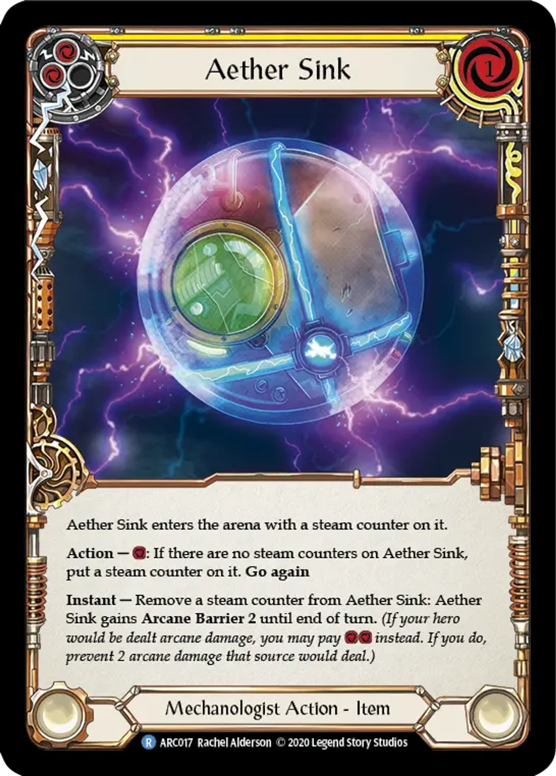 Aether Sink (Yellow) — Arcane Rising - Unlimited — Flesh and Blood