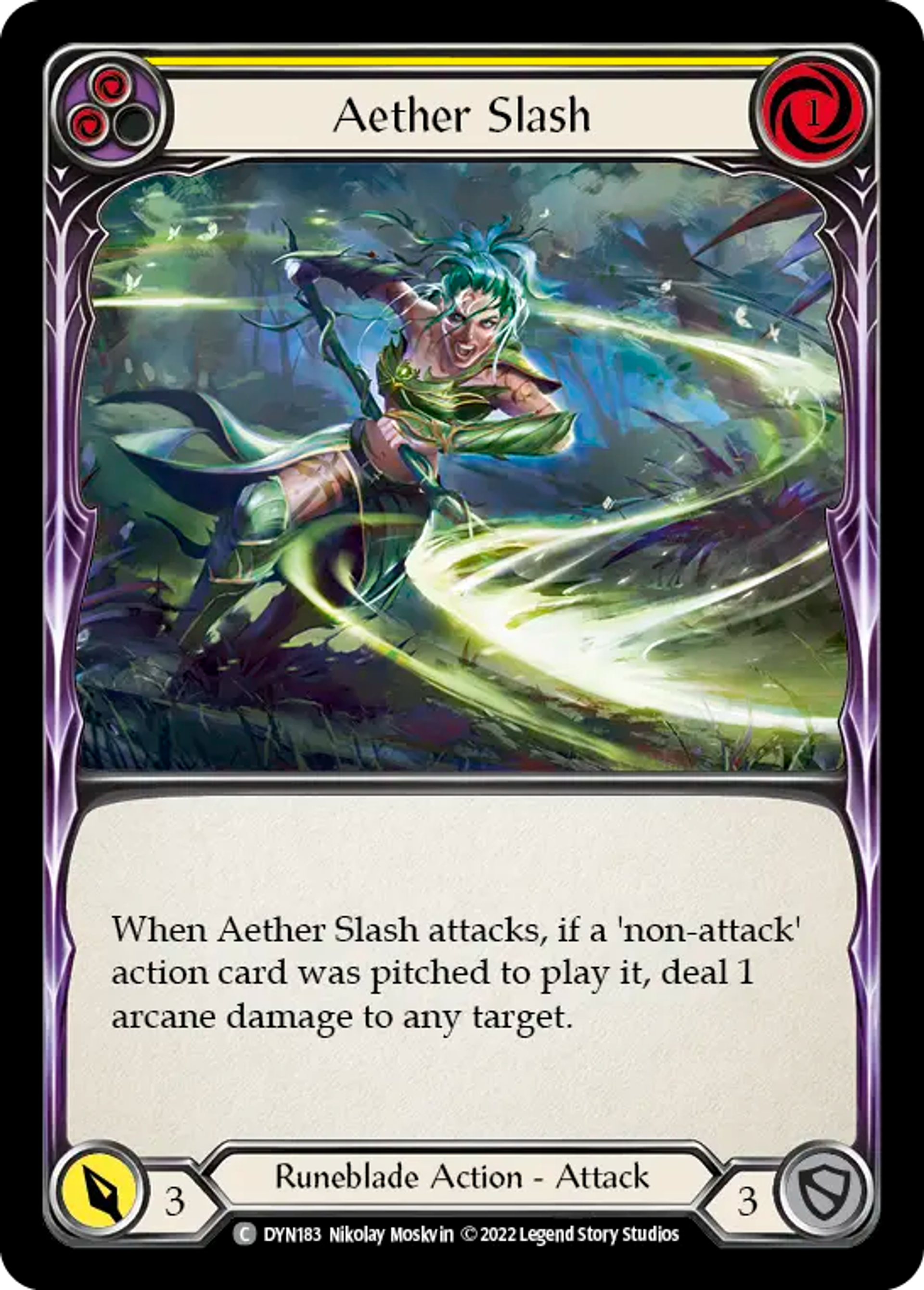 Aether Slash (Yellow) — Dynasty — Flesh and Blood