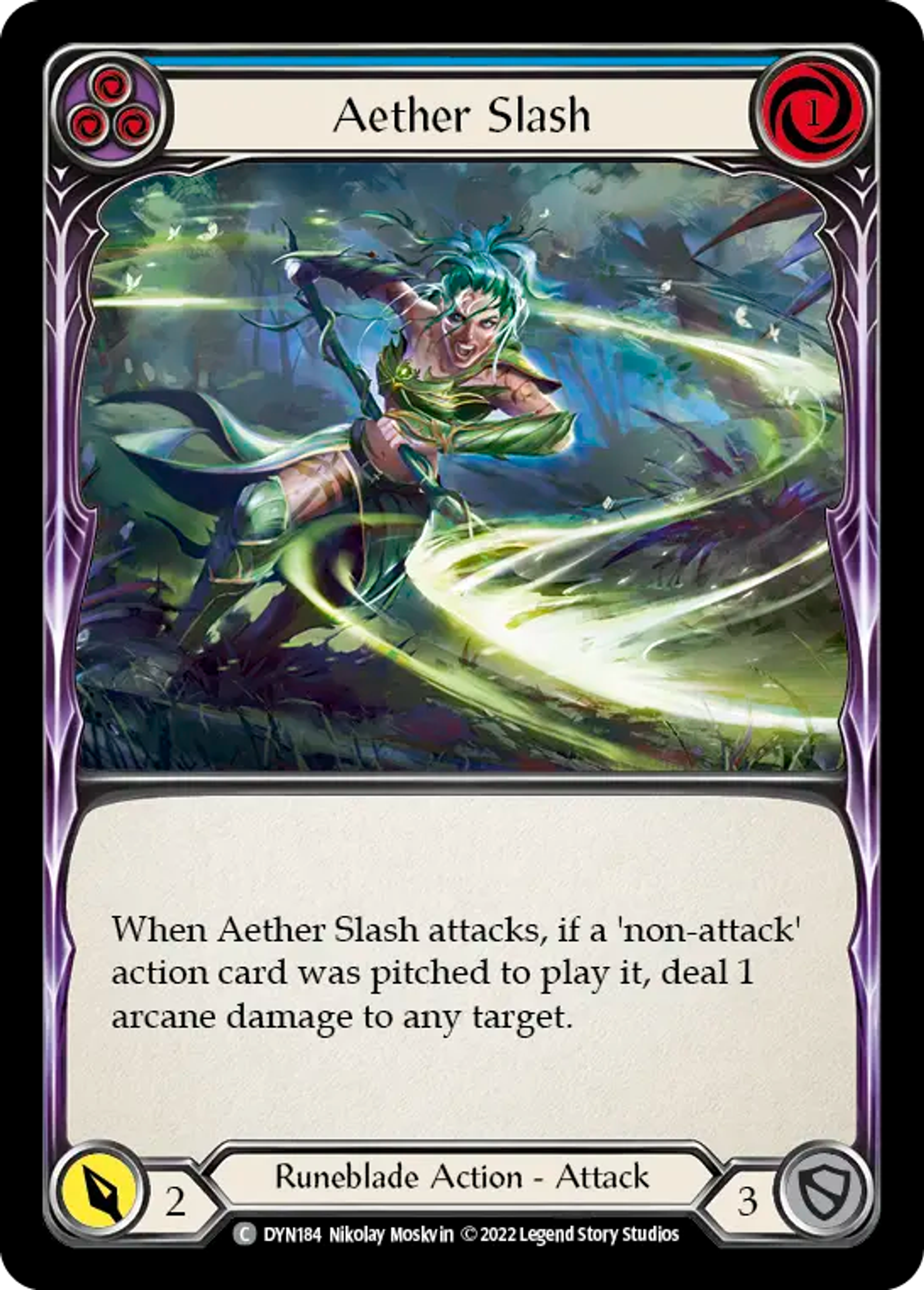 Aether Slash (Blue) — Dynasty — Flesh and Blood