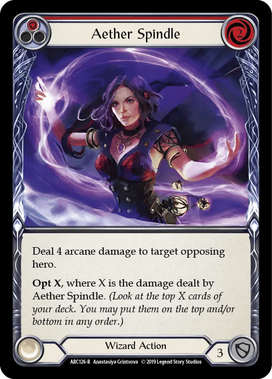 Aether Spindle (Red) — Arcane Rising — Flesh and Blood
