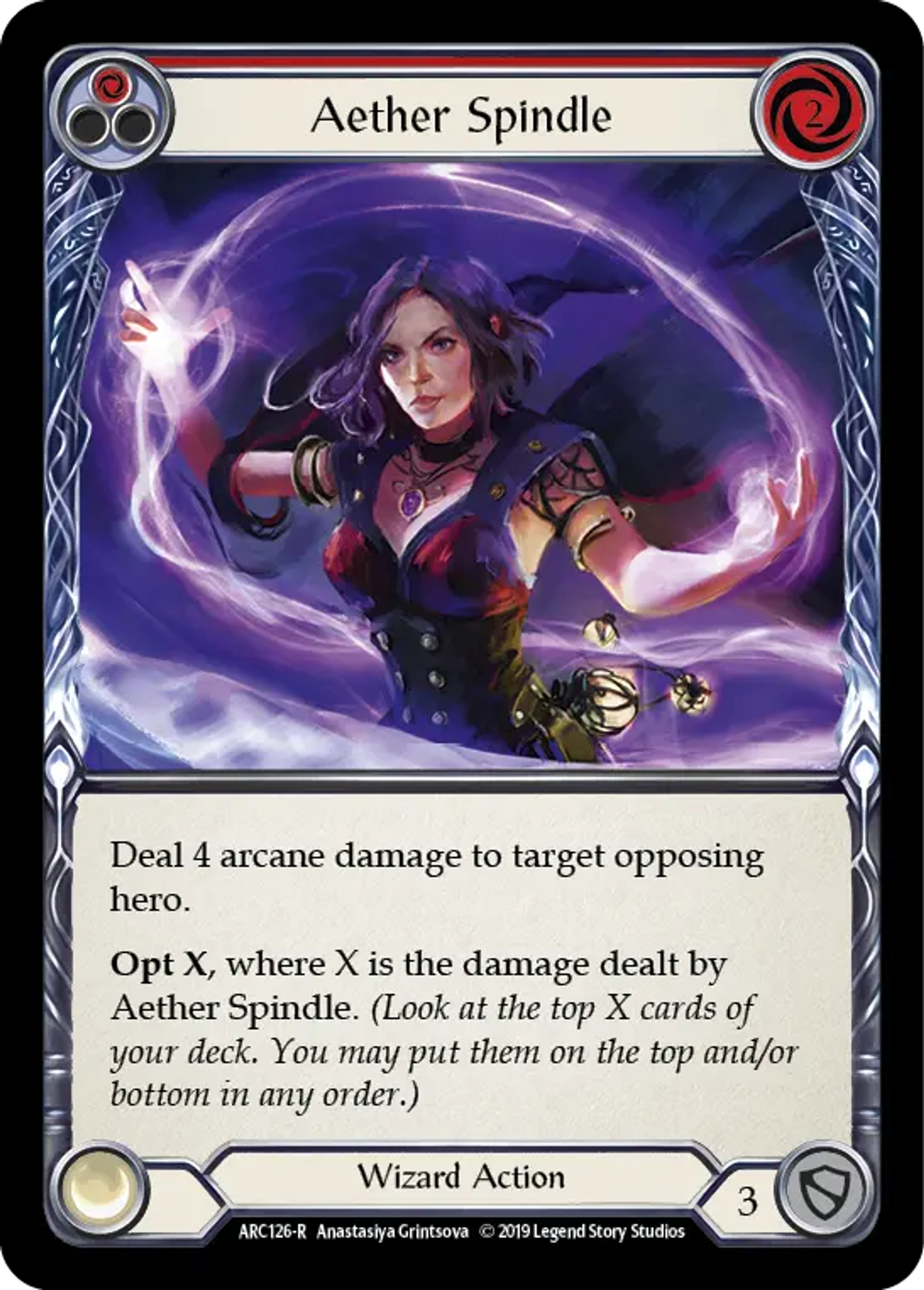 Aether Spindle (Red) — Arcane Rising — Flesh and Blood