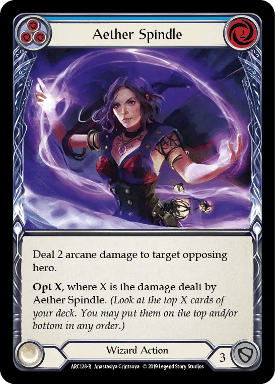 Aether Spindle (Blue) — Arcane Rising — Flesh and Blood