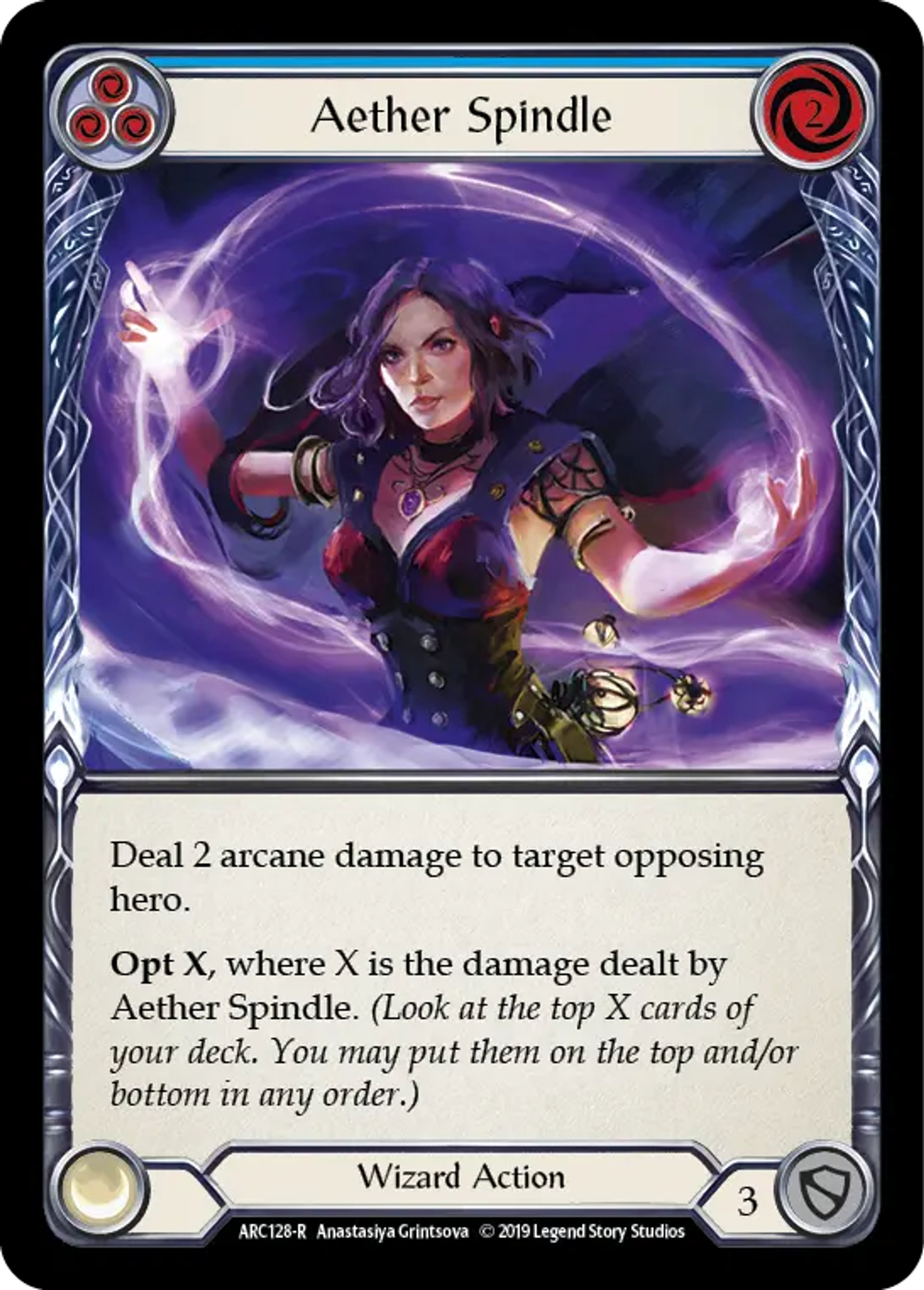 Aether Spindle (Blue) — Arcane Rising — Flesh and Blood