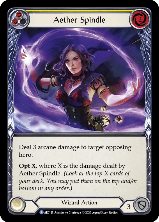 Aether Spindle (Yellow) — Arcane Rising - Unlimited — Flesh and Blood