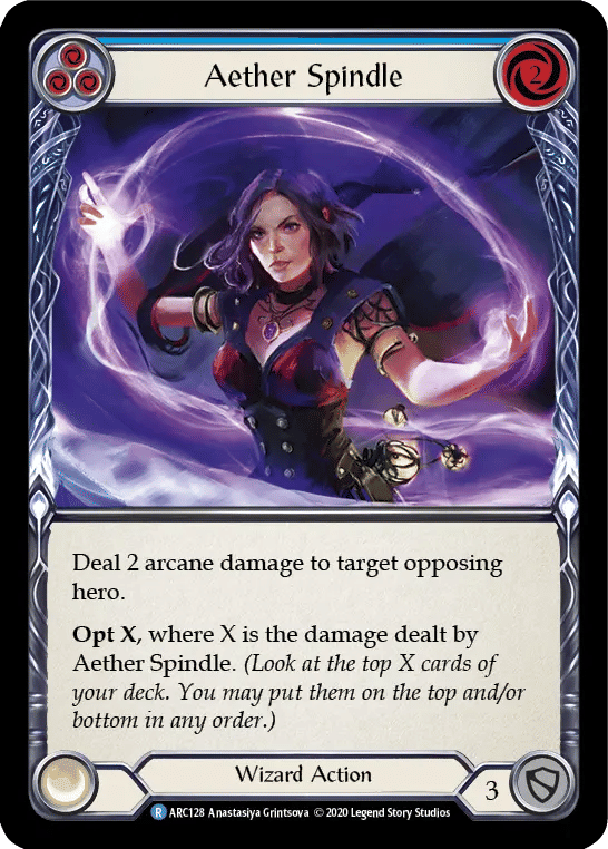 Aether Spindle (Blue) — Arcane Rising - Unlimited — Flesh and Blood