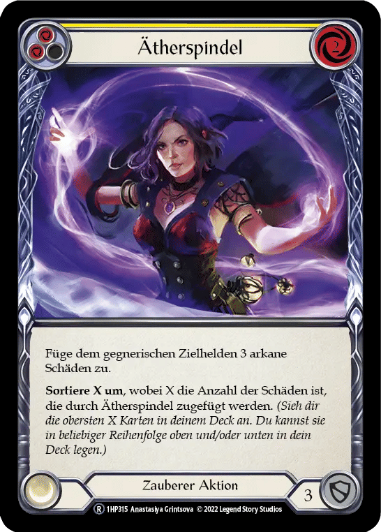 Aether Spindle (Yellow) — History Pack 1 - Black Label — Flesh and Blood