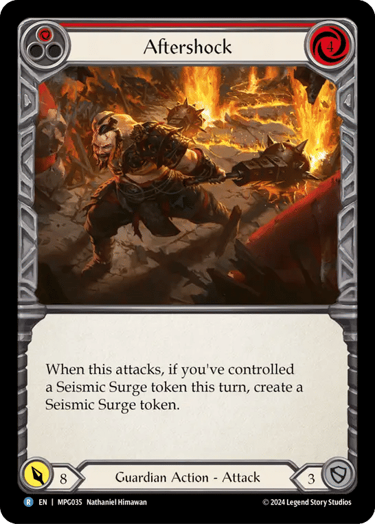 Aftershock (Red) — Mastery Pack Guardian — Flesh and Blood