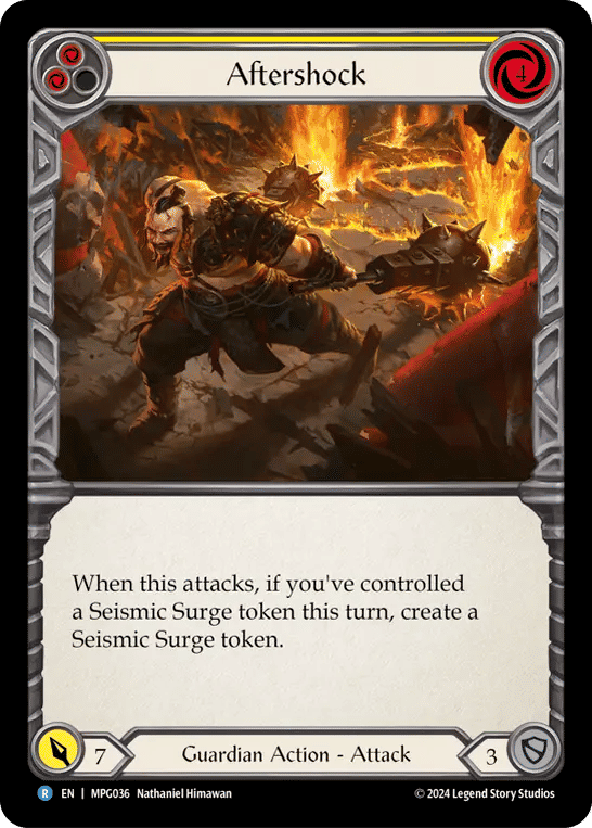 Aftershock (Yellow) — Mastery Pack Guardian — Flesh and Blood